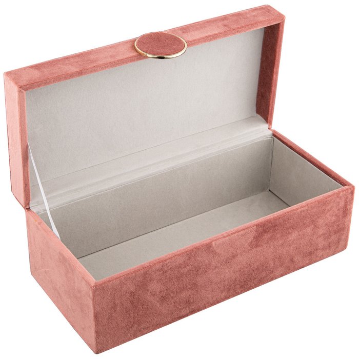 Шкатулка Велюр пудрово-розового цвета - купить Шкатулки по цене 2195.0