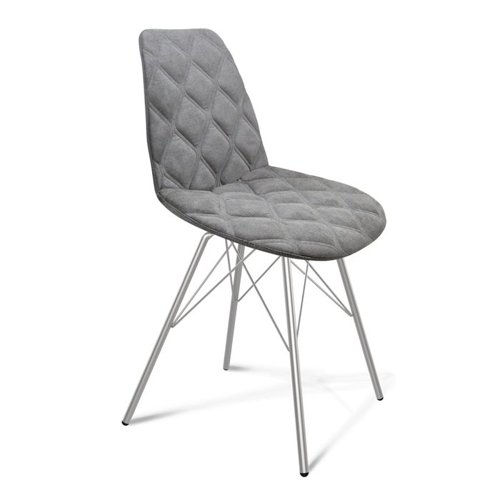 Обеденная группа из стола и четырех стульев серого цвета - купить Обеденные группы по цене 35045.0