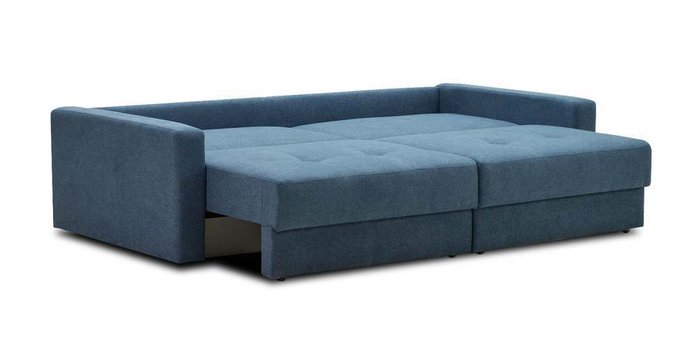 Прямой диван-кровать Сити синего цвета - лучшие Прямые диваны в INMYROOM