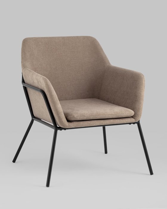 Кресло Шелфорд бежевого цвета - купить Интерьерные кресла по цене 13490.0