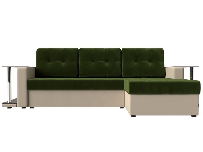 Угловой диван-кровать Даллас зеленого цвета - купить Угловые диваны по цене 42690.0