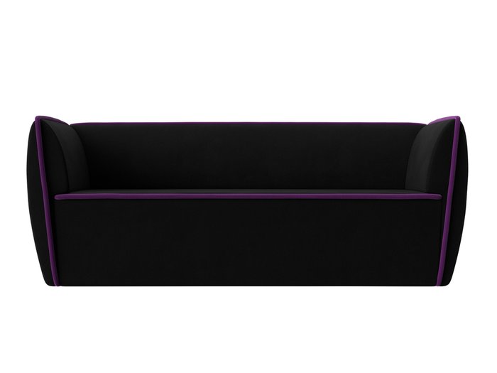 Прямой диван Бергамо черного цвета - купить Прямые диваны по цене 29999.0