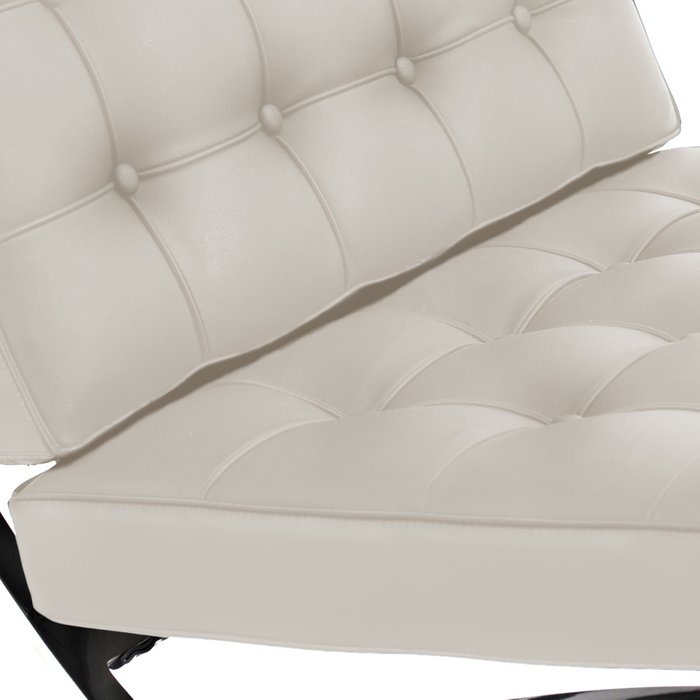 Кресло Barcelona Chair молочного цвета - купить Интерьерные кресла по цене 63750.0