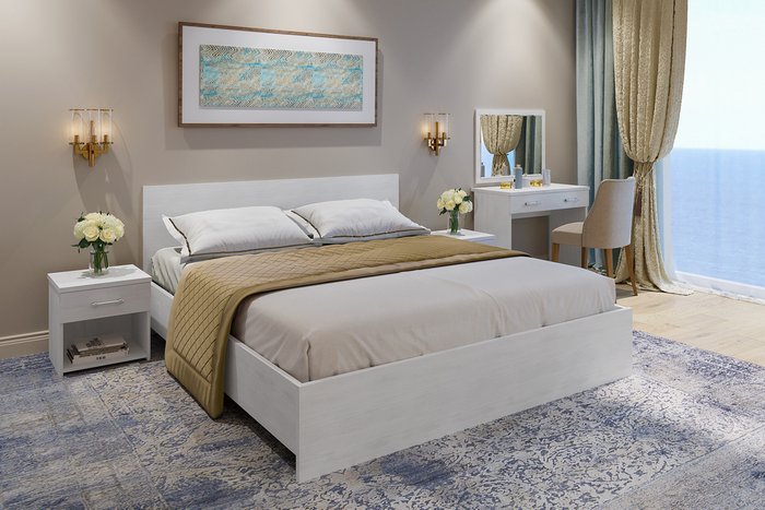 Кровать Виктория 160х190 белого цвета - купить Кровати для спальни по цене 23612.0