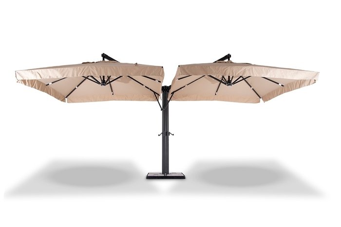 Двухкупольный зонт Рим на металлической опоре - купить Зонты и подставки по цене 262000.0