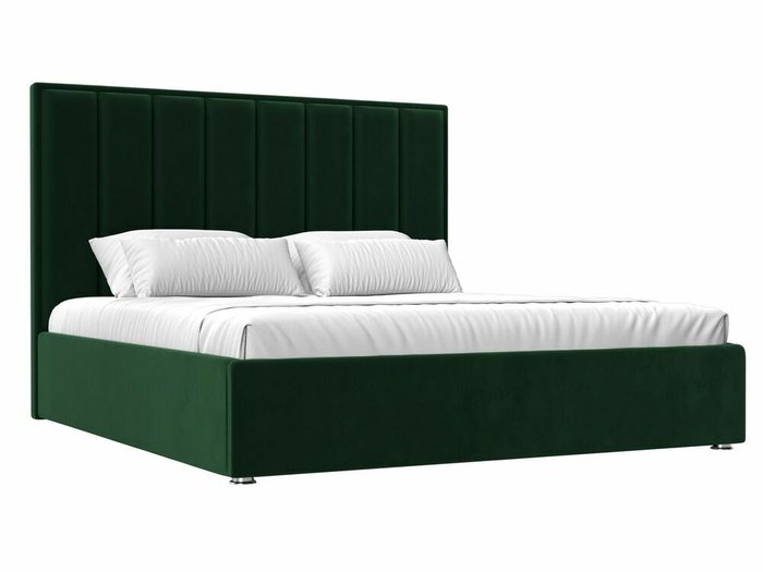 Кровать Афродита 160х200 с подъемным механизмом зеленого цвета