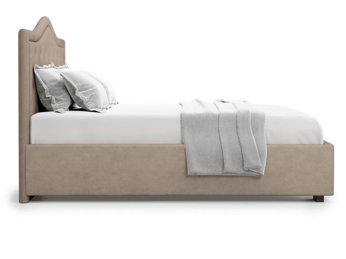 Кровать с подъемным механизмом Tibr 160х200 темно-бежевого цвета - лучшие Кровати для спальни в INMYROOM