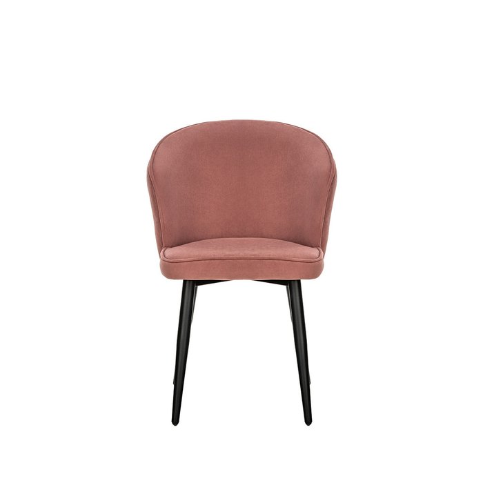 Стул Эшби кораллового цвета с черными ножками - купить Обеденные стулья по цене 9600.0