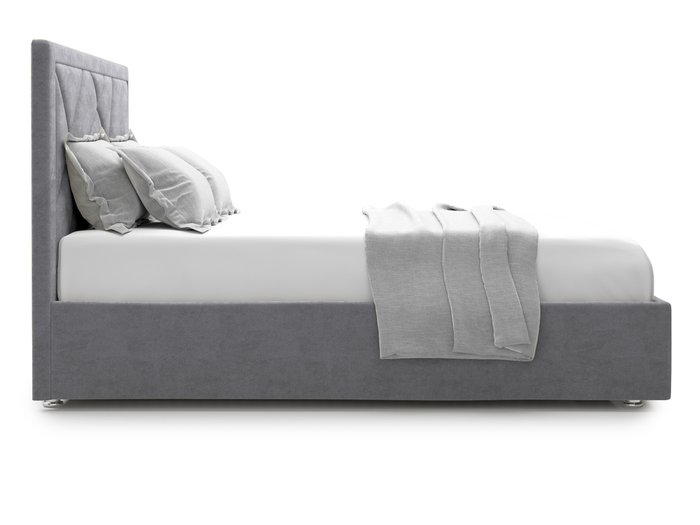 Кровать Premium Milana 3 140х200 серого цвета с подъемным механизмом - лучшие Кровати для спальни в INMYROOM