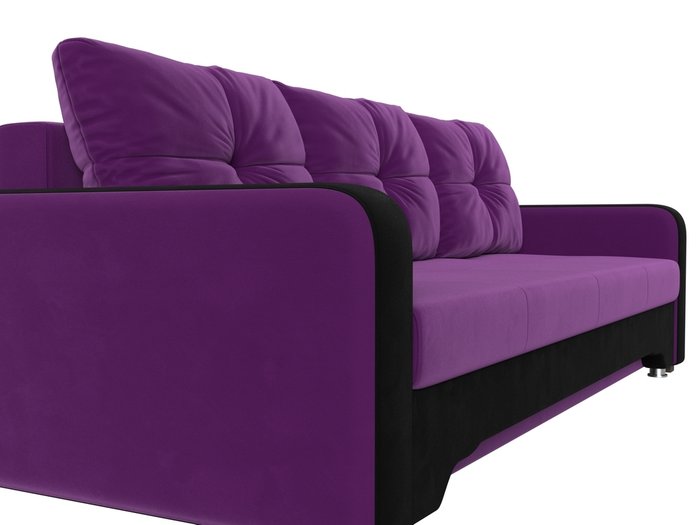 Прямой диван-кровать Ник-3 фиолетового цвета - лучшие Прямые диваны в INMYROOM