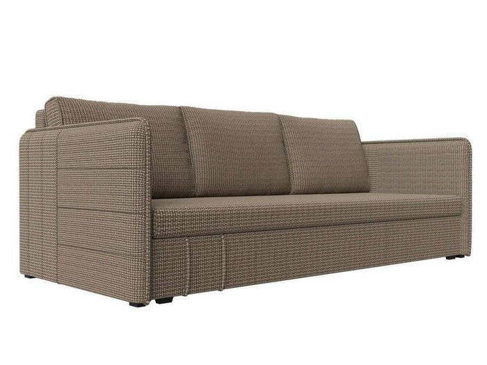 Прямой диван-кровать Слим бежево-коричневого цвета