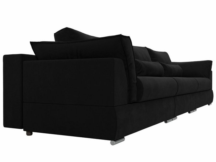 Прямой диван-кровать Пекин Long черного цвета - лучшие Прямые диваны в INMYROOM