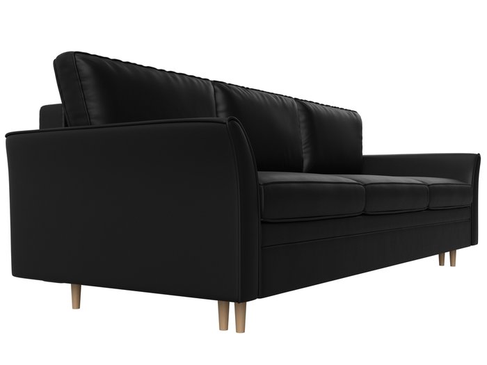 Прямой диван-кровать  София черного цвета (экокожа) - лучшие Прямые диваны в INMYROOM
