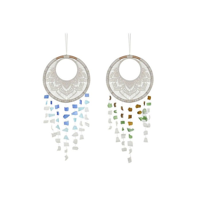 Подвесной декор Синий Белый Коричневый Boho макраме (2 штук) (12 штук)