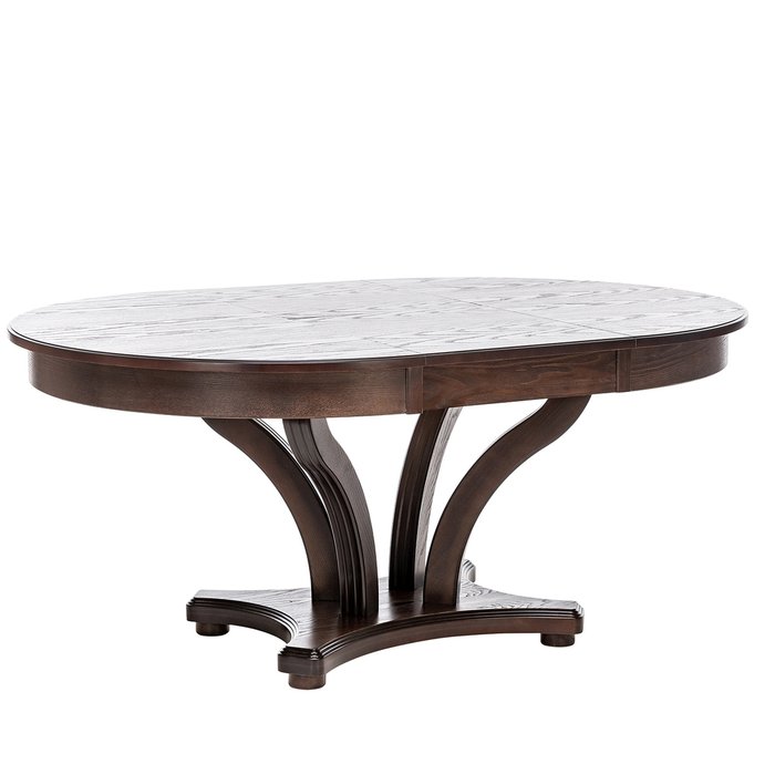 Раздвижной обеденный стол Ромео 1Р темно-коричневого цвета - лучшие Обеденные столы в INMYROOM