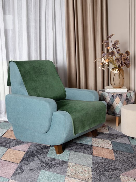 Покрывало Fine Nevada Emerald 65x170 зеленого цвета Покрывало Fine Nevada Emerald 65x170 зеленого цвета