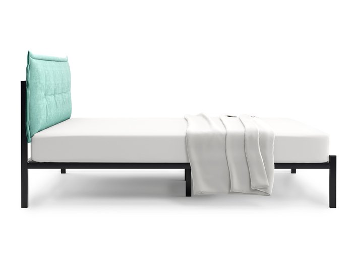 Кровать Лофт Cedrino 140х200 бирюзового цвета без подъемного механизма - лучшие Кровати для спальни в INMYROOM