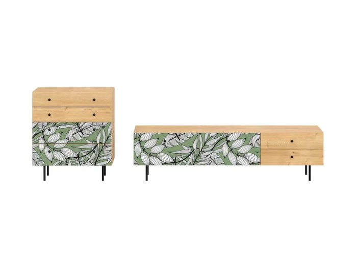 Композиция Frida 2 с принтом Jungle на металлических ножках - купить Гостиные гарнитуры по цене 65160.0 Композиция Frida 2 с принтом Jungle на металлических ножках - купить Гостиные гарнитуры по цене 65160.0