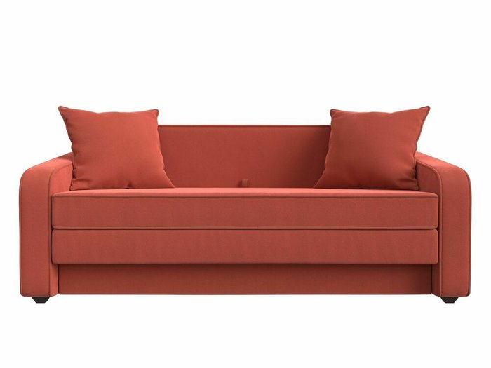Диван-кровать Лига 013 кораллового цвета - купить Прямые диваны по цене 28999.0