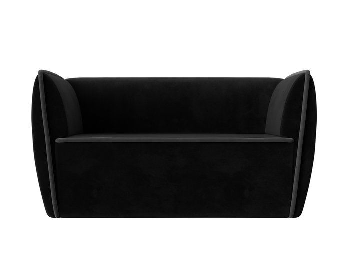 Прямой диван Бергамо черного цвета - купить Прямые диваны по цене 28999.0