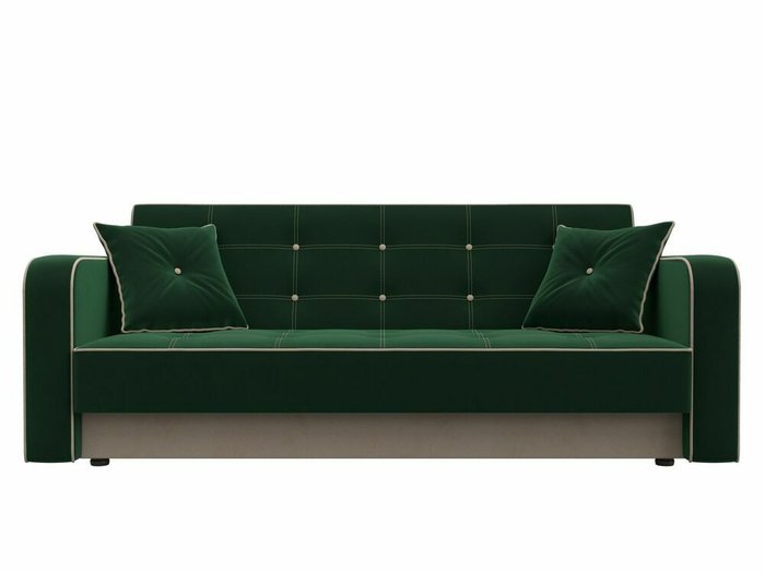 Диван-кровать Тур темно-зеленого цвета - купить Прямые диваны по цене 31999.0