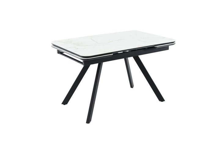 Раздвижной обеденный стол Леон с белой столешницей - лучшие Обеденные столы в INMYROOM