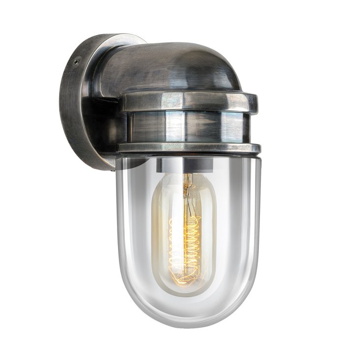 Настенный уличный светильник серебряного цвета - купить Настенные уличные светильники по цене 18240.0