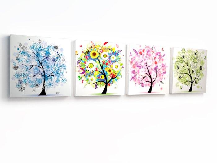 Декоративная картина "Разные деревья"