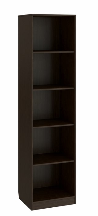 Шкаф книжный открытый Анастасия L темно-коричневого цвета