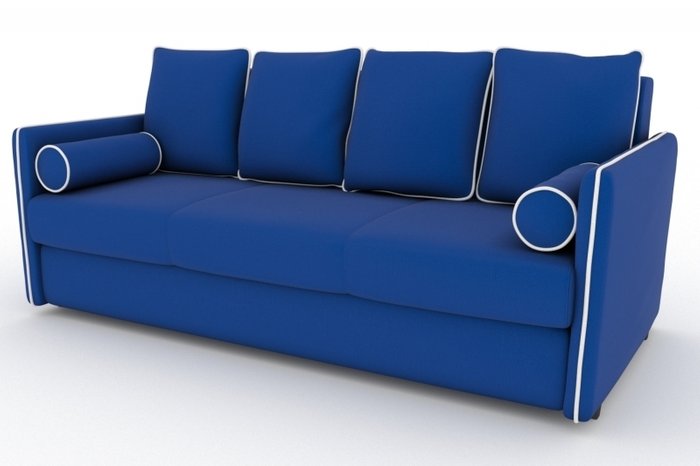 Прямой диван-кровать Cardinal синего цвета