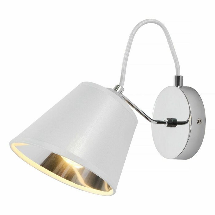 Бра Amber MR1630-1W (ткань, цвет белый) - купить Бра и настенные светильники по цене 1257.0