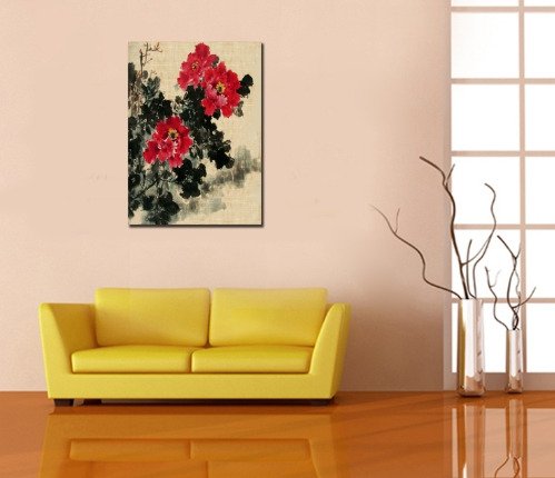 Дизайнерская картина на холсте "Экспрессивный цветок" - купить Принты по цене 3390.0