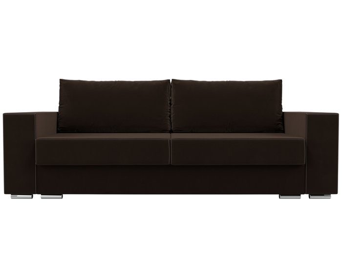 Прямой диван-кровать Исланд коричневого цвета - купить Прямые диваны по цене 49999.0