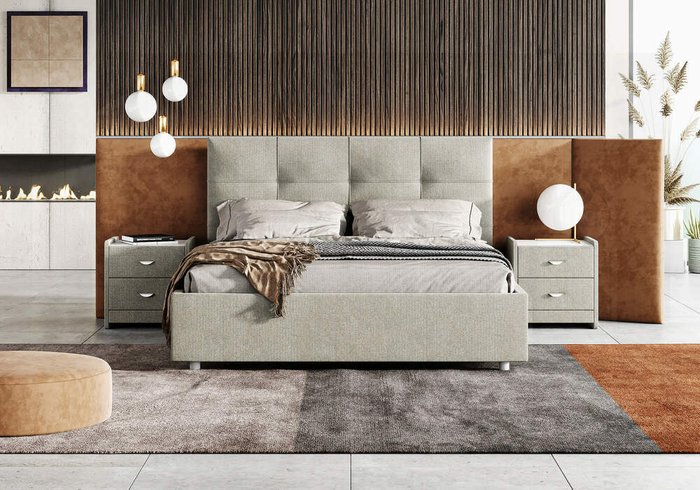 Кровать Caprice 160х200 кофейного цвета без основания и подъемного механизма  - купить Кровати для спальни по цене 23000.0