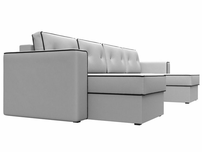 Угловой диван-кровать Принстон белого цвета (экокожа) - лучшие Угловые диваны в INMYROOM