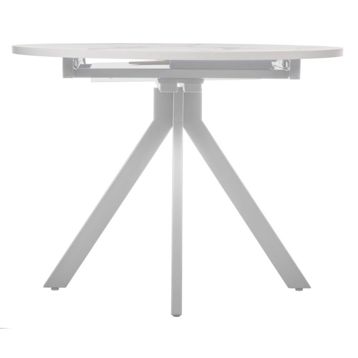 Раздвижной обеденный стол Rudolf белого цвета - лучшие Обеденные столы в INMYROOM