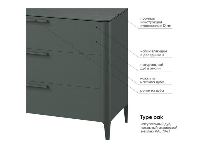 Комод Type темно-серого цвета - лучшие Комоды в INMYROOM Комод Type темно-серого цвета - лучшие Комоды в INMYROOM