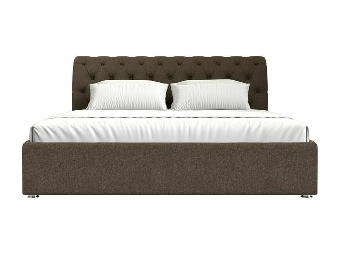 Кровать Сицилия 200х200 коричневого цвета с подъемным механизмом - купить Кровати для спальни по цене 110999.0