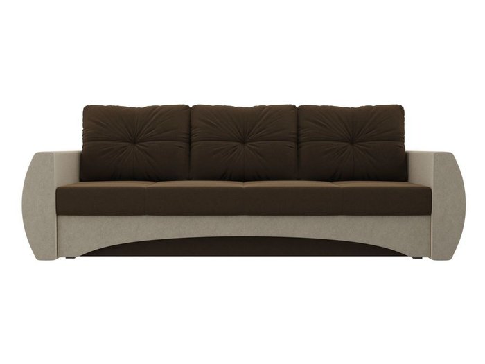 Прямой диван-кровать Сатурн коричнево-бежевого цвета - купить Прямые диваны по цене 40990.0