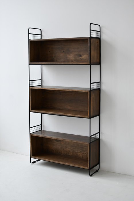 Стеллаж Poplar Rack черно-коричневого цвета