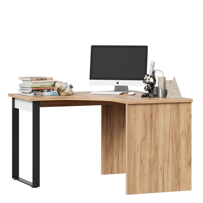 Стол письменный угловой Урбан коричневого цвета - купить Письменные столы по цене 12599.0