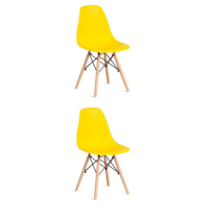 Набор из двух стульев Cindy желтого цвета Набор из двух стульев Cindy желтого цвета