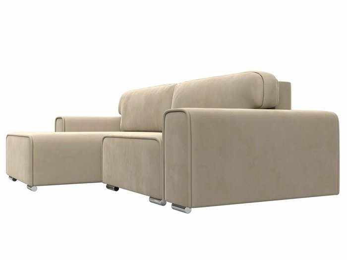 Угловой диван-кровать Лига 029 бежевого цвета левый угол - лучшие Угловые диваны в INMYROOM