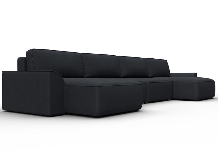 Угловой диван-кровать Лига-048 лонг темно-серого цвета (замша) - лучшие Угловые диваны в INMYROOM Угловой диван-кровать Лига-048 лонг темно-серого цвета (замша) - лучшие Угловые диваны в INMYROOM