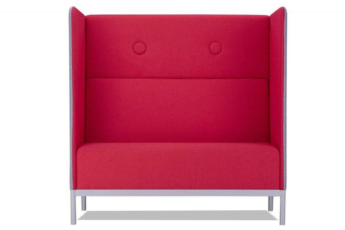 Прямой диван Привато серо-красного цвета - купить Прямые диваны по цене 55700.0