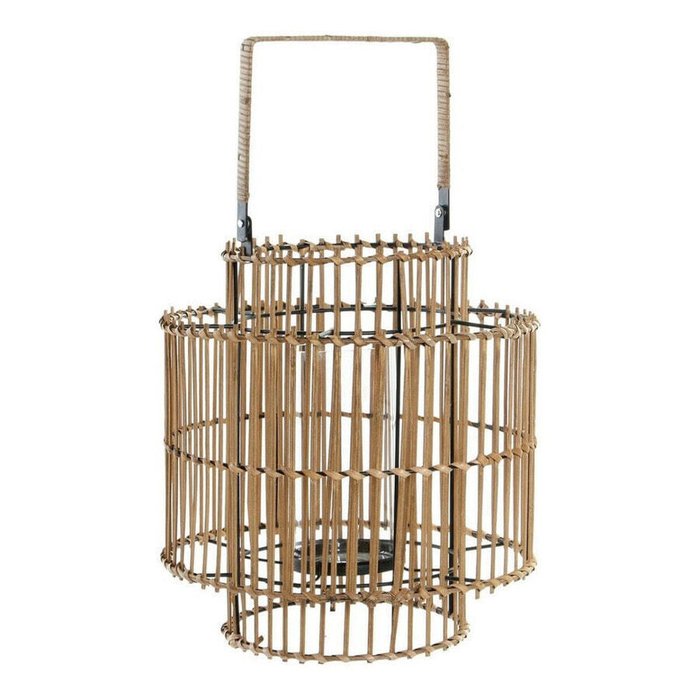 Подсвечник DKD Home Decor Металл Бамбук (30 x 30 x 32 cm)