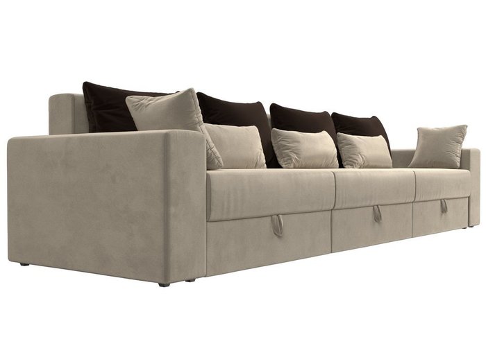 Прямой диван-кровать Мэдисон Long бежево-коричневого цвета - лучшие Прямые диваны в INMYROOM