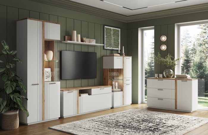 Навесная полка Mateo бело-бежевого цвета - купить Полки по цене 3099