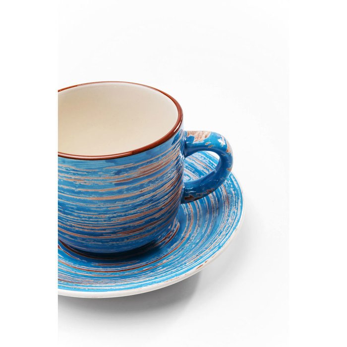 Пара кофейная Swirl синего цвета - купить Чашки по цене 730.0