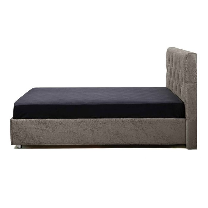 Кровать Монблан Beauty с подъемным механизмом серого цвета 140х200 - лучшие Кровати для спальни в INMYROOM